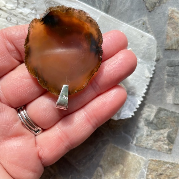 Agate Sterling Silver Pendant - Picture 5 of 7